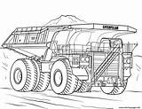 Caterpillar Mining Truck Coloring Page Printable sketch template