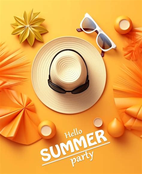 Premium PSD | Summer template poster