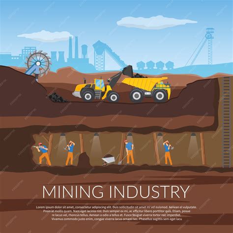 Free Vector | Mining illustration