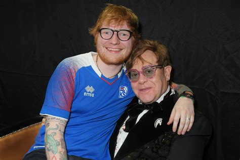 Ed Sheeran bought Sir Elton John a VERY rude birthday gift - and it's so dirty he has to hide it ...