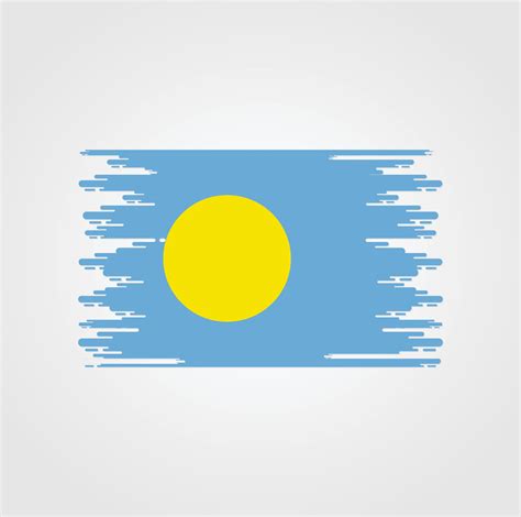 Palau Flag With Watercolor Brush style design 5291378 Vector Art at ...