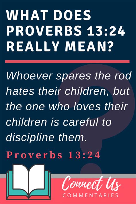 Proverbs 13:24 Meaning of Spare the Rod Spoil the Child – ConnectUS