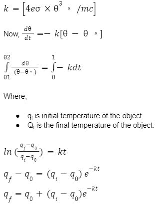 Newton’s Law of Cooling - Definition, Formula, Limitations and Examples