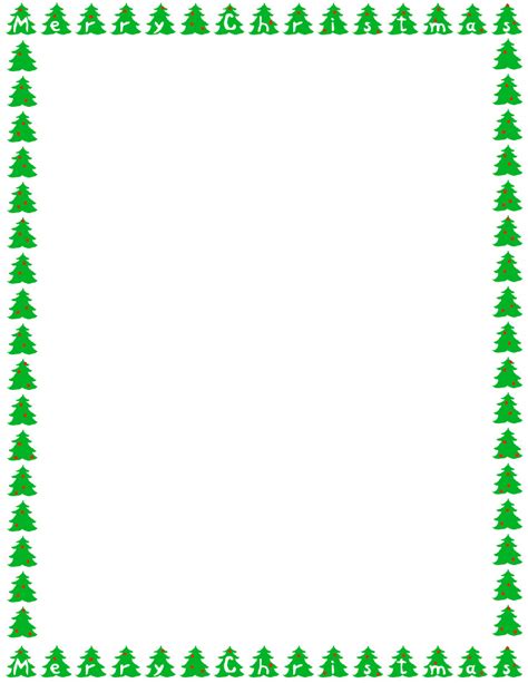 Christmas trees border page - /page_frames/holiday/Christmas/Christmas ...