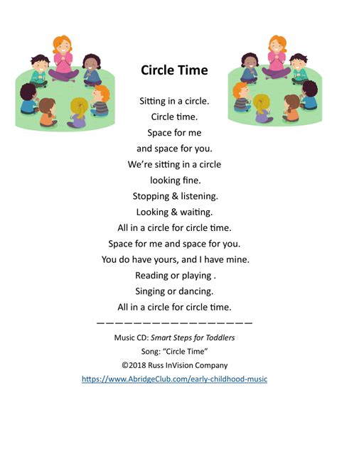 Toddler & Preschool Song About Circle Time | Music & Movement | AbridgeClub.com | Preschool ...