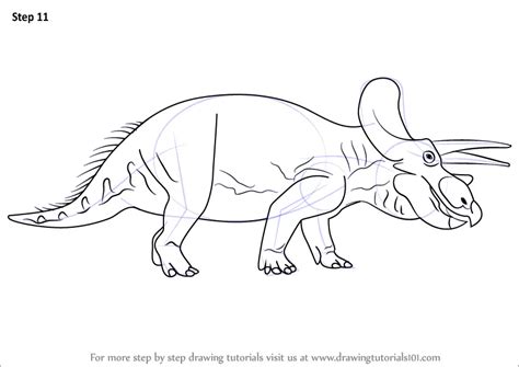 Learn How to Draw a Triceratops (Dinosaurs) Step by Step : Drawing ...