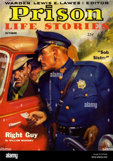 1930s USA Prison Life Stories Magazine Cover Stock Photo - Alamy