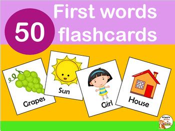 First words flashcards by Giggle Cubs | TPT