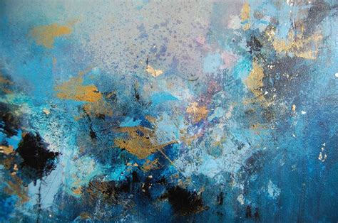 Original abstract painting, blue abstract painting, modern canvas art ...