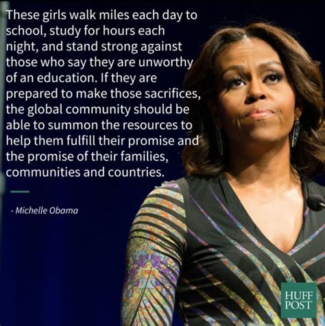 Michelle Obama shares a powerful quote about the importance of education and being able to ...