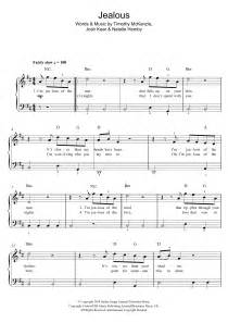 Jealous by Labrinth Sheet Music for Beginner Piano (Abridged) at Sheet Music Direct