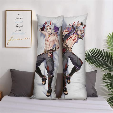 Inspired By Genshin Impact Arataki Itto Dakimakura Anime Body Pillow ...