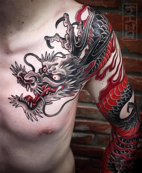 japanese tattoos and what they mean #Japanesetattoos | Japanese tattoo designs, Dragon sleeve ...