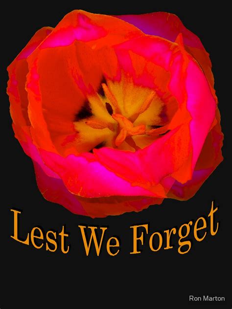 "Lest We Forget, Poppy" T-shirt by RonMarton | Redbubble