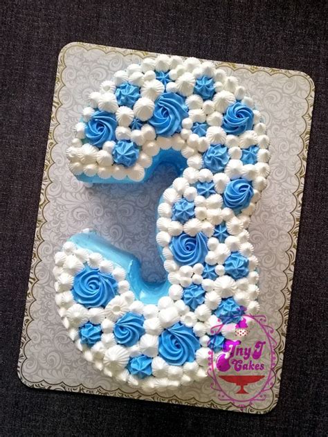 number 3 cake design | Number 3 cakes, Cake design, Number cakes