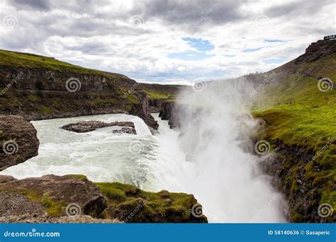 Waterfall in the Golden Circle of Iceland Stock Photo - Image of europe, land: 58140636