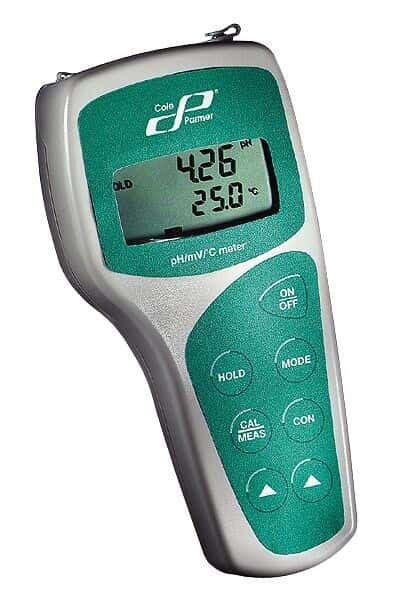 Cole-Parmer basic pH/temperature meter with all-in-one electrode, model ...