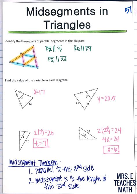 Relationships in Triangles INB Pages | Mrs. E Teaches Math