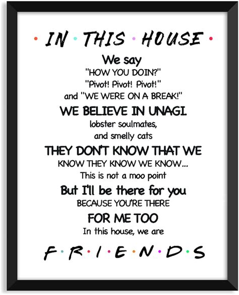 Buy LaurBella for Friends Quotes TV in This House Sign Family Rules ...