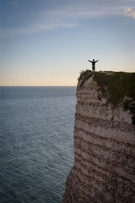 Embracing the Ocean at Etretat during Sunrise Stock Image - Image of sport, beauty: 97121005