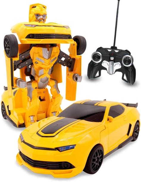 Kiditos Transformers Remote Control Chevrolet Camaro Bumblebee One Button Transforming Autobot ...