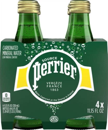 Perrier Sparkling Natural Mineral Water, 4 ct / 11 fl oz - Fry’s Food Stores