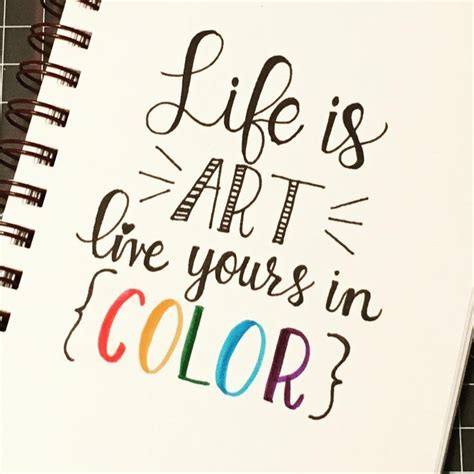 This is life in colour! || Calligraphy, typography, lettering, quote ...