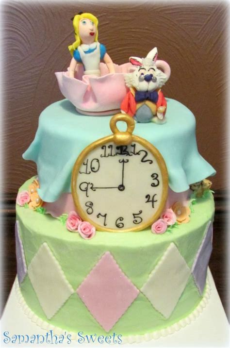 Alice in Wonderland Inspired Baby Shower Cake - My Practical Baby Shower Guide