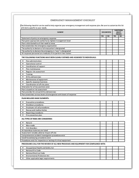 Emergency Management Checklist | Safety2Go