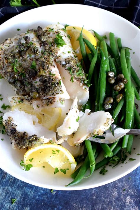 Baked Cod Fish with Lemon and Capers - Lord Byron's Kitchen