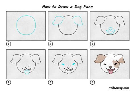 How to Draw a Dog Face - HelloArtsy