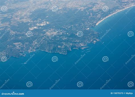 Aerial view of coastline stock image. Image of journey - 15079375