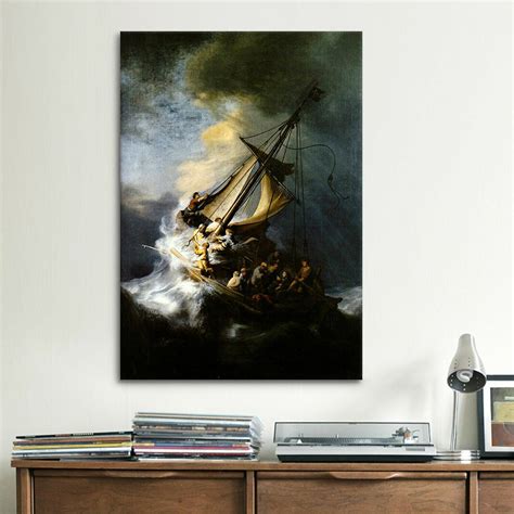 iCanvas 'The Storm on The Sea of Galilee' by Rembrandt Painting Print ...