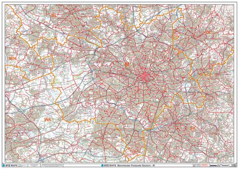 Manchester Postcode Map (M) – Map Logic