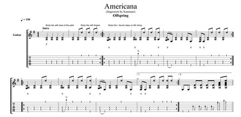 Americana for guitar. Guitar sheet music and tabs.