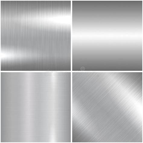 Blue Metal Abstract Technology Background. Polished, Brushed Texture. Chrome, Silver, Steel ...