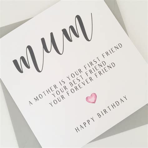 Mum Birthday Card Happy Birthday Card Mum Birthday Card | Etsy UK