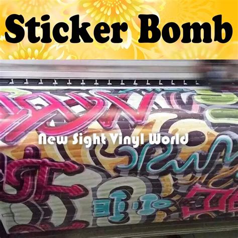 Graffiti Sticker Bomb Vinyl Film Sticker Bombing Graffiti Vinyl Wrap Bubble Free Auto Graphics ...