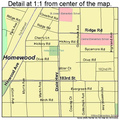 Homewood Illinois Street Map 1735879