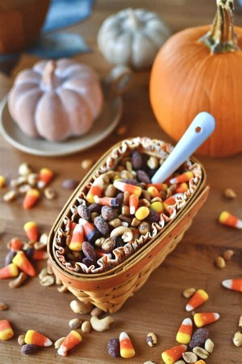 The Ultimate Candy Corn and Peanuts Fall Snack Mix - KendellKreations