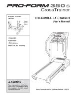 ProForm 350s Crosstrainer Treadmill | English Manual