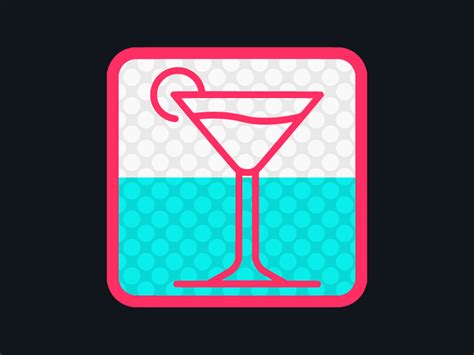 Cocktail Glass Retro Logo Graphic by DigitalPapersShop · Creative Fabrica