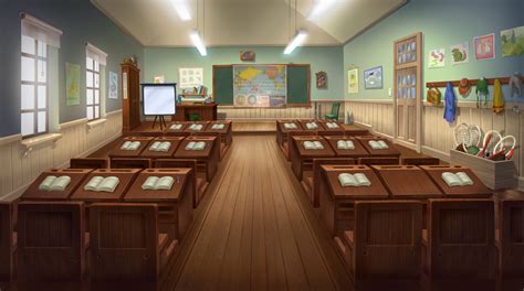 Anime Classroom Background