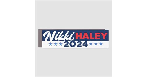 Haley for President Nikki Haley 2024 Bumper Car Magnet | Zazzle