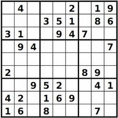 PRINTABLE SUDOKU