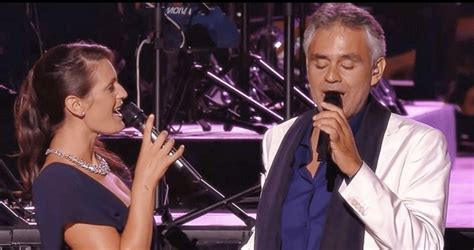 Take a look at this moment of unconditional love manifesting, as Andrea Bocelli sings in a du ...