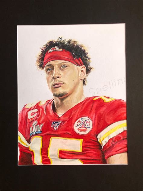 I finished this colored pencil drawing of Mahomes today. Let me know what you think! : r ...