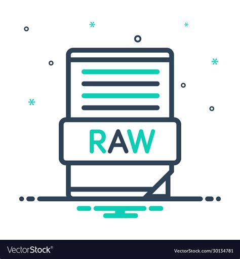 Raw Royalty Free Vector Image - VectorStock