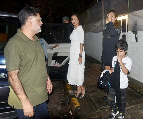 In pics: Malaika Arora spotted with family and son Arhan Khan in Mumbai