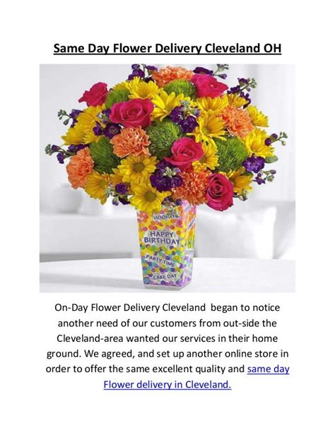 On-Day Flower Delivery Cleveland | Same Day Flower Delivery